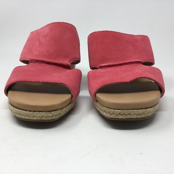 UGG Pink Eirene Slip On Espadrille Wedge Sandal - Picture 3 of 11